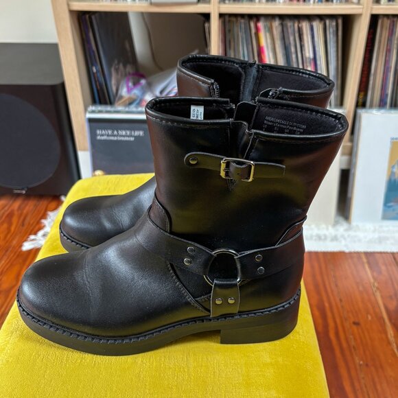 Women's Moto Boot - American Eagle - Black - Women's Size US 9 - Picture 1 of 7
